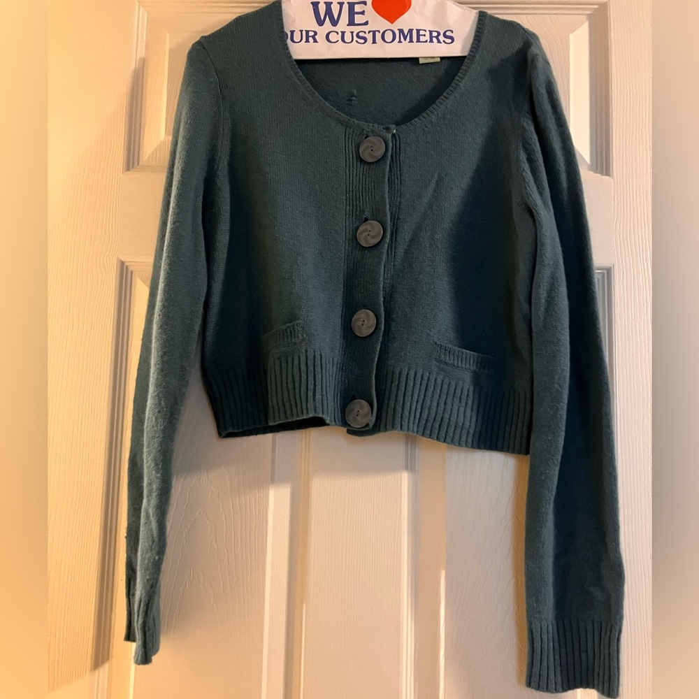 Wool/Angora/Rayon cropped Vintage sweater.